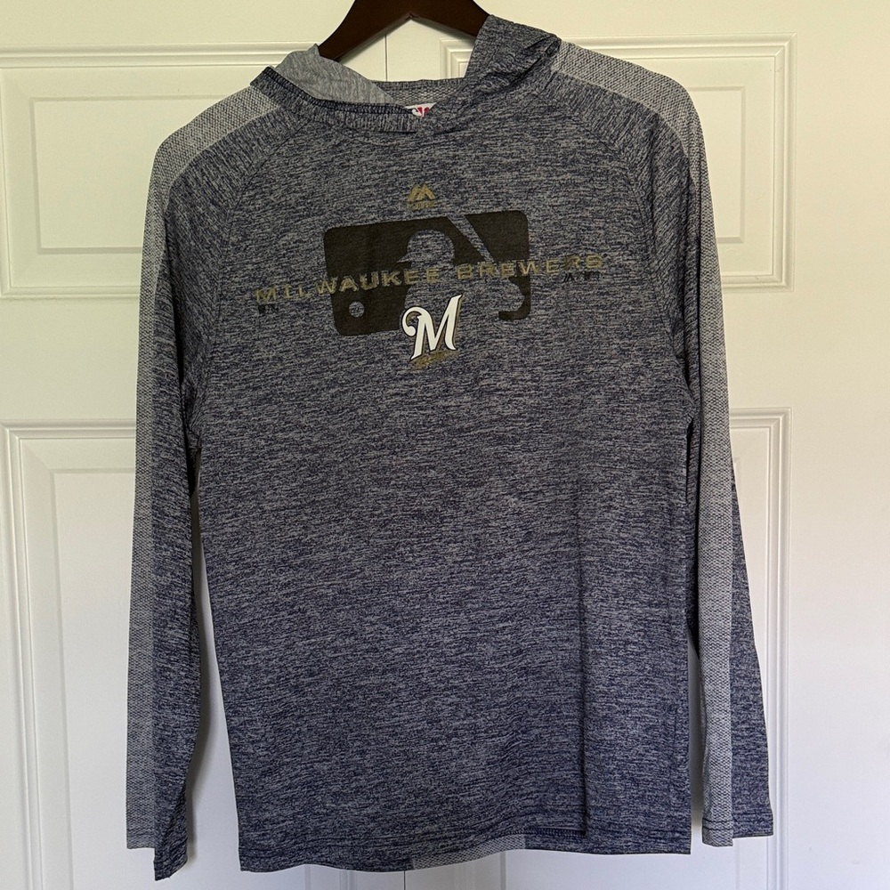 Majestic Blue Milwaukee Brewers Hoodie